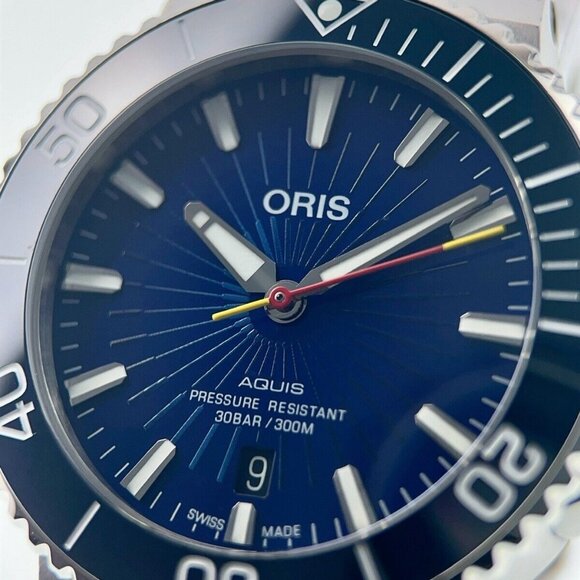 Oris Aquis Sun Wukong Stainless Steel Blue Dial 41.5mm Automatic Men Watch 7766 - Picture 2 of 10